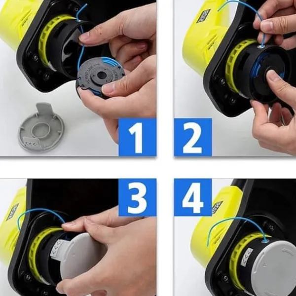 Clearance 8-pak trimmerspoler med trimmertråd og dæksel RYOBI græstrimmer Havemaskiner