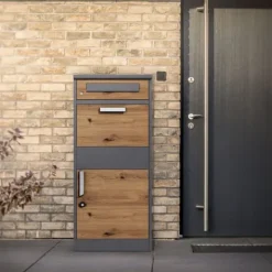 Ecd-Germany Postkasser & Brevindkast^Pakkepostkasse 50x112x37 cm antracit/eg-look fremstillet af galvaniseret stål ML-design