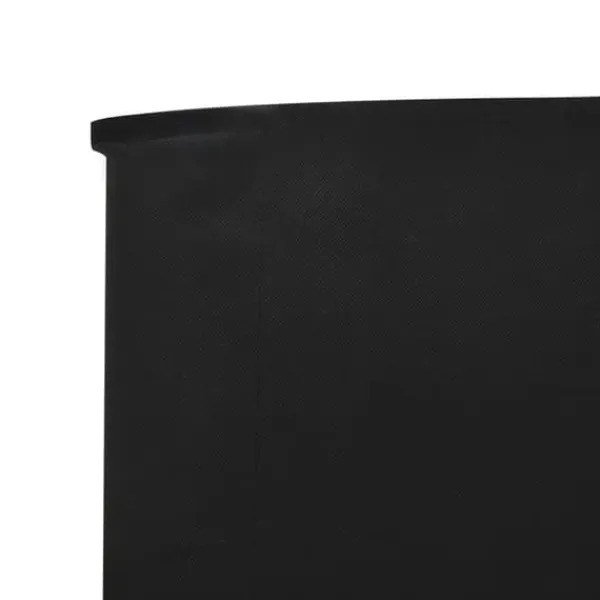 Vinddekoration^5-panelers foldbart læsejl - Beskyttelse mod vind | Farve: Sort | Størrelse: 600x160 cm