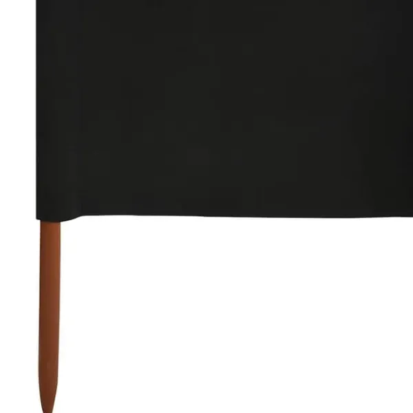 Vinddekoration^5-panelers foldbart læsejl - Beskyttelse mod vind | Farve: Sort | Størrelse: 600x160 cm