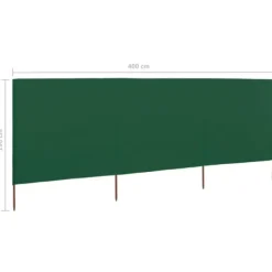 3-panelers foldbart læsejl 400x160 cm | Farve: Grøn Vinddekoration