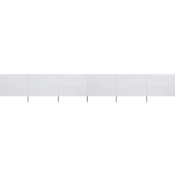 Vinddekoration^6-panels foldbart læsejl - UV-beskyttelse | Farve: Sandhvid | Størrelse: 800x160 cm