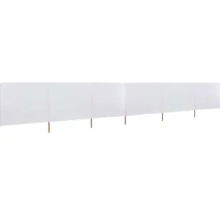 Vinddekoration^6-panels foldbart læsejl - UV-beskyttelse | Farve: Sandhvid | Størrelse: 800x160 cm