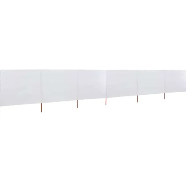 Vinddekoration^6-panels foldbart læsejl - UV-beskyttelse | Farve: Sandhvid | Størrelse: 800x160 cm
