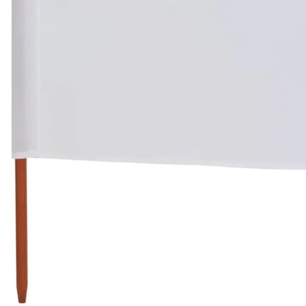 Vinddekoration^6-panels foldbart læsejl - UV-beskyttelse | Farve: Sandhvid | Størrelse: 800x160 cm