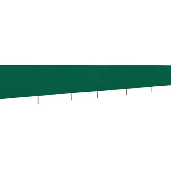Vinddekoration^6-panels foldbart læsejl - UV-stof med træstænger | Farve: Grøn | Størrelse: 800x120 cm