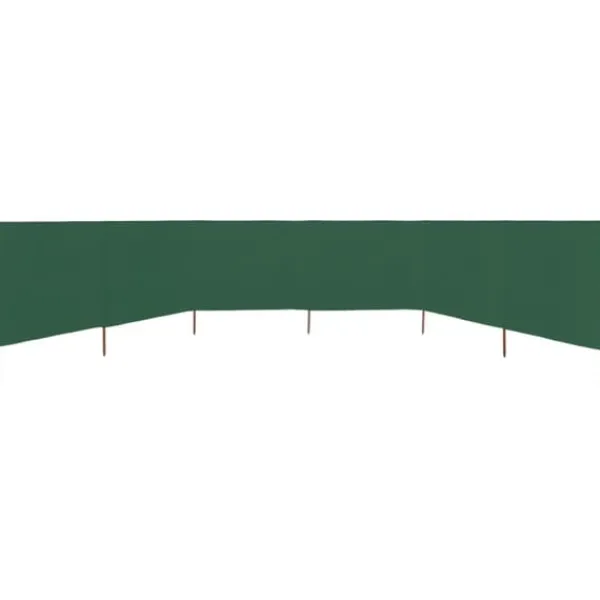 Vinddekoration^6-panels foldbart læsejl - UV-stof med træstænger | Farve: Grøn | Størrelse: 800x120 cm
