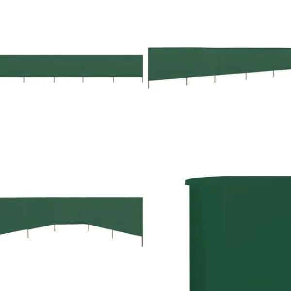 Hot 5-panels læsejl 600x160 cm stof grøn - Læsejl - Læskærm - Home & Living Vinddekoration