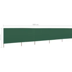 Hot 5-panels læsejl 600x160 cm stof grøn - Læsejl - Læskærm - Home & Living Vinddekoration