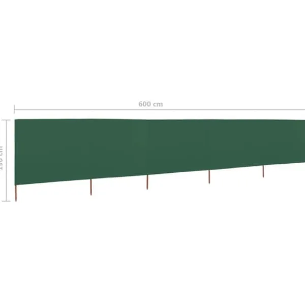 Hot 5-panels læsejl 600x160 cm stof grøn - Læsejl - Læskærm - Home & Living Vinddekoration