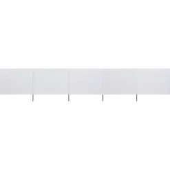 Vinddekoration^5-panels læsejl 600x120 cm stof sandhvid - Læsejl - Læskærm - Home & Living