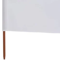 Vinddekoration^5-panels læsejl 600x120 cm stof sandhvid - Læsejl - Læskærm - Home & Living