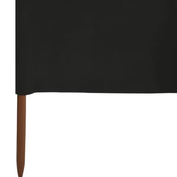 Outlet 3-panels læsejl 400x160 cm stof sort - Læsejl - Læskærm - Home & Living Vinddekoration