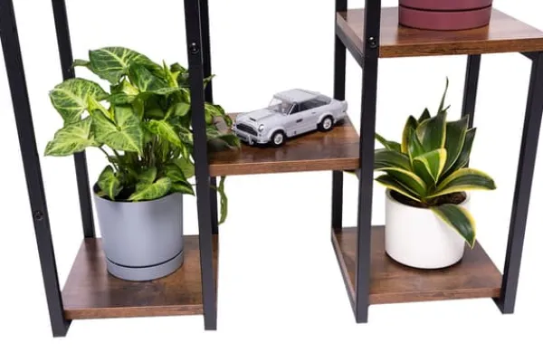 Sale PANORAMA metal stående blomsterstativ til blomster og planter - 6-etagers VENGE Plantestativer