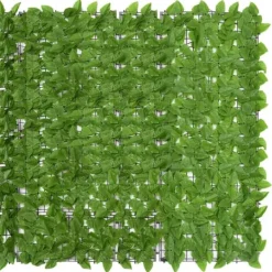 Parasoller og solskærme - Living altanafskærmning 500x150 cm grønne blade Buer, Spalier, Lysthuse Uden Tag