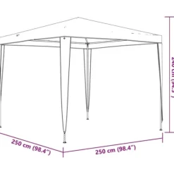 Telte & Lysthuse^Partytält 2,5x2,5 m - UV- och vattenbeständigt utomhustält | Färg: Blå | Storlek: 2,5x2,5 m