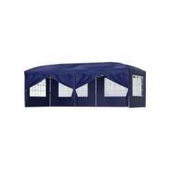 Sale Pavilion Blue, 25 x 25 mm og de krydsede 20 x 10 mm rør i den øverste sektion sikrer, at dette havetelt er holdbart og, med den rette pleje, vil ho Telte & Lysthuse