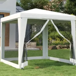 Telte & Lysthuse^Pavilion 3X3 G1015 HVID MED MYGGENET
