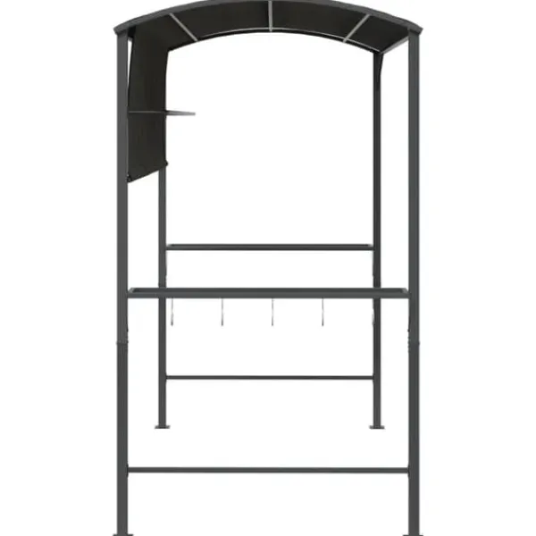 Telte & Lysthuse^Paviljong med tak för utomhusevenemang - Robust och vattentålig | Färg: Antracit | Storlek: 220x110x200 cm