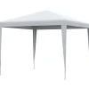 Discount Pavillon 2,7×2,7 m vandafvisende og vinterfast, hvid Telte & Lysthuse