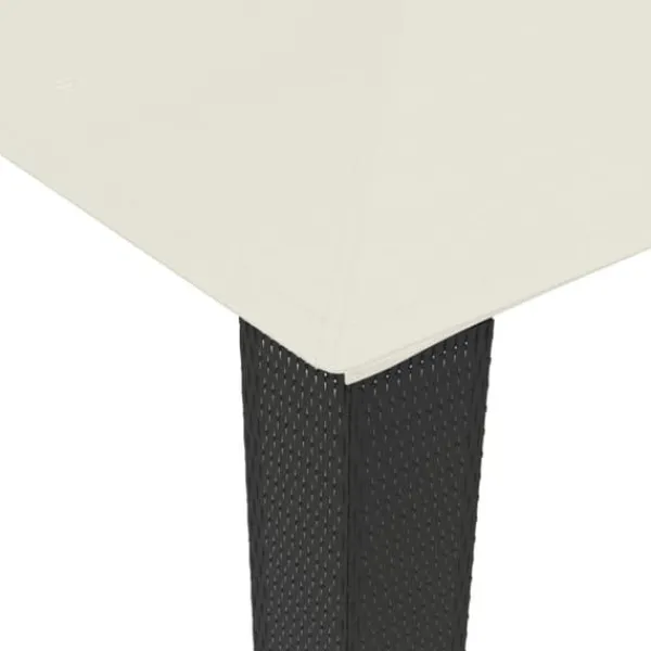 Telte & Lysthuse^Pavillon med dobbelt tag - Stål | Farve: Creme | Størrelse: 2,94x2,94 m