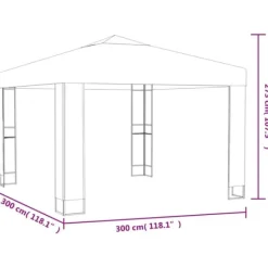 Discount Pavillon med dobbelttag 3x3 m antracitgrå - Pavillon - Pavilloner - Home & Living Telte & Lysthuse