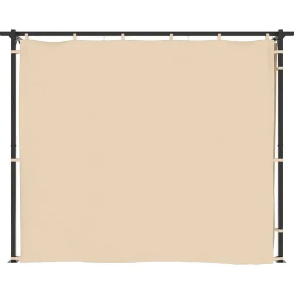 New Pavillon med gardiner 3x3 m - Stabil stål konstruktion | Farve: Cremefarvet Telte & Lysthuse