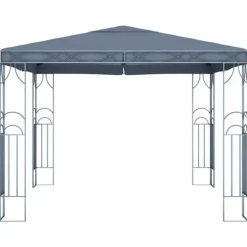 Pavillon med LED-lyskæder – Solbeskyttelse til udendørsbegivenheder | Størrelse: 300x300 cm | Farve: Antracitgrå Telte & Lysthuse
