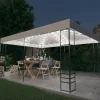 Hot Pavillon med LED-lyskæder - Ideel til udendørs arrangementer | Størrelse: 4x3x2,7 m | Farve: Hvid Telte & Lysthuse