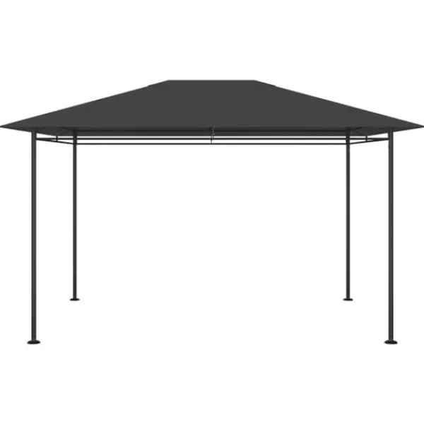 Hot Pavillon med massiv stålkonstruktion - Udendørstelt til fester og sport | Farve: Antracitgrå | Størrelse: 384x281x270 cm Telte & Lysthuse