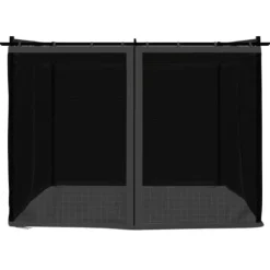 Sale Pavillon med mesh-vægge - 3x3 m stål | Farve: Antracitgrå Buer, Spalier, Lysthuse Uden Tag