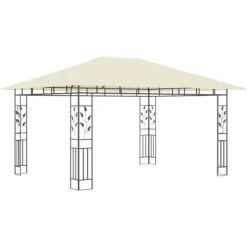Telte & Lysthuse^Pavillon med myggenet - Havenytelse | Farve: Creme | Størrelse: 4x3x2,73 m