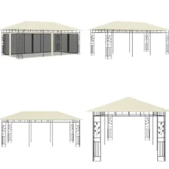 Discount Pavillon med myggenet 6x3x2,73 cm cremefarvet - Pavillon - Pavilloner - Home & Living Telte & Lysthuse