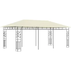 Discount Pavillon med myggenet 6x3x2,73 cm cremefarvet - Pavillon - Pavilloner - Home & Living Telte & Lysthuse