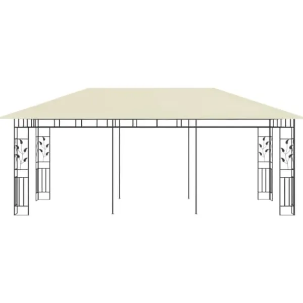 Discount Pavillon med myggenet 6x3x2,73 cm cremefarvet - Pavillon - Pavilloner - Home & Living Telte & Lysthuse