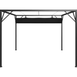 Outlet Pavillon med sammenrulleligt tag 3x3 m | Farve: Antracitgrå Buer, Spalier, Lysthuse Uden Tag
