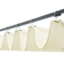 Buer, Spalier, Lysthuse Uden Tag^Pavillon med tag i polyrattan - Udendørs skygge og beskyttelse | Farve: Brun/Creme | Størrelse: 300x300x220 cm