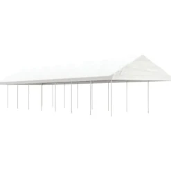 Telte & Lysthuse^Pavillon med tag 17,84x4,08x3,22 m - UV-resistant polyethylen | Farve: Hvid