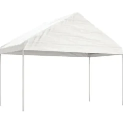 Telte & Lysthuse^Pavillon med tag 17,84x4,08x3,22 m - UV-resistant polyethylen | Farve: Hvid