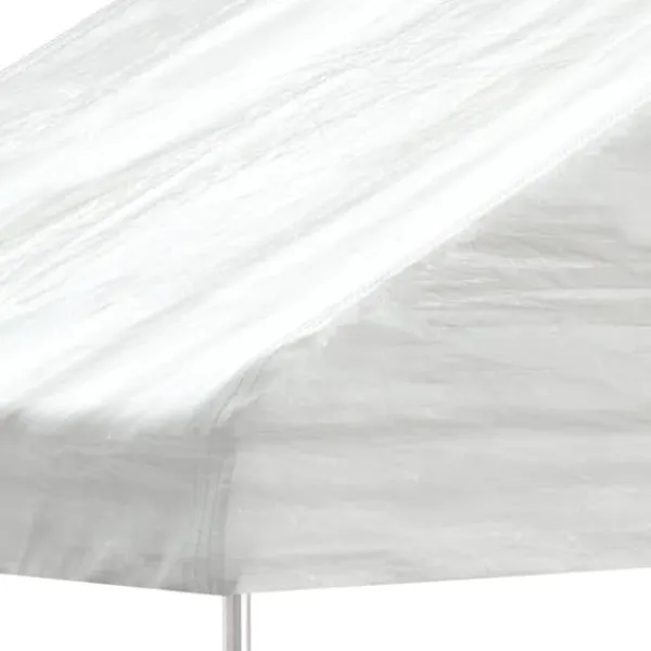 Telte & Lysthuse^Pavillon med tag 17,84x4,08x3,22 m - UV-resistant polyethylen | Farve: Hvid