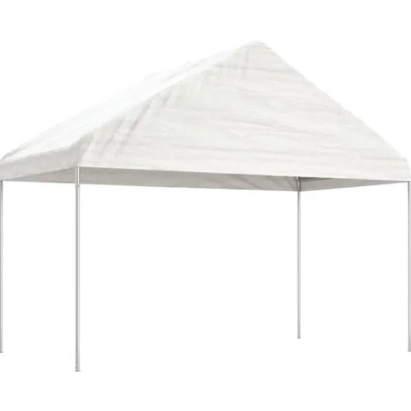 Telte & Lysthuse^Pavillon med tag 8,92x4,08x3,22 m polyethylen hvid - Pavillon - Pavilloner - Home & Living