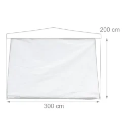 Outlet Pavillon sidepaneler, 200x300 cm, Hvid Telte & Lysthuse