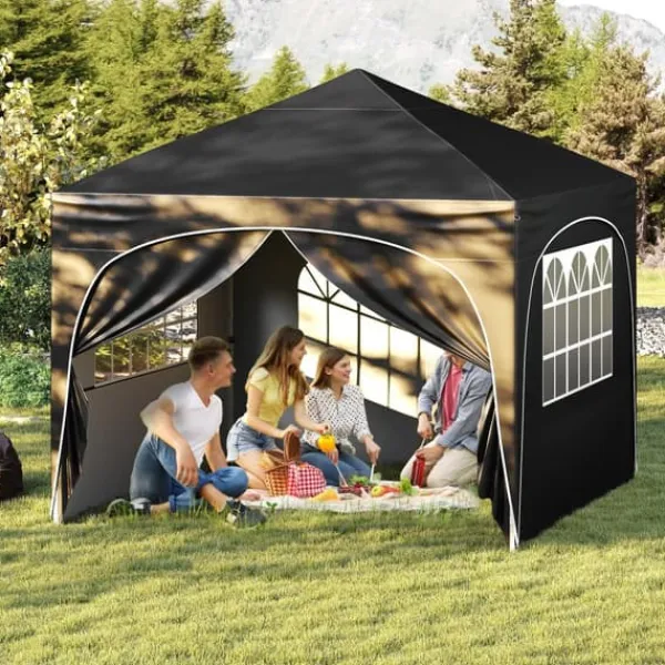 Outlet Pavillon telt, 3x3 m, sort Telte & Lysthuse