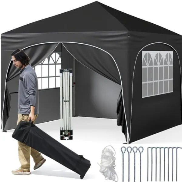 Outlet Pavillon telt, 3x3 m, sort Telte & Lysthuse