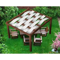 Clearance Pavillon vandtæt bælte 0,4x5 Grå Telte & Lysthuse
