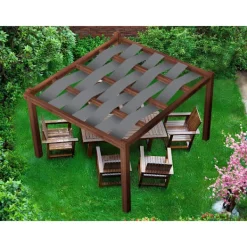Clearance Pavillon vandtæt bælte 0,4x5 Grå Telte & Lysthuse
