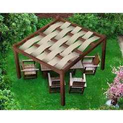 Clearance Pavillon vandtæt bælte 0,4x5 Grå Telte & Lysthuse
