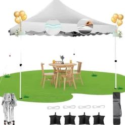 Telte & Lysthuse^Pavillon, Vandtæt, UV Beskyttelse 50+,3x3m, Hvid