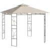 Telte & Lysthuse^Pavillon 3x3 m - Stabilt udendørstelt til fester og picnics | Farve: Creme | Størrelse: 3x3x2,7 m
