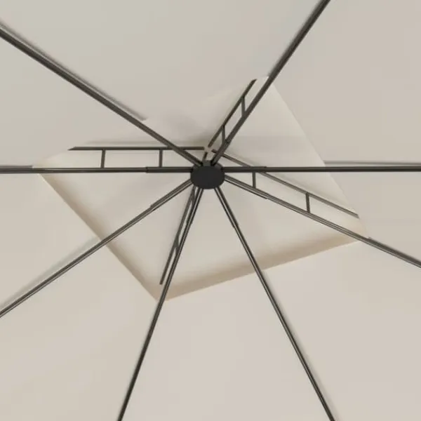 Telte & Lysthuse^Pavillon 3x3 m - Stabilt udendørstelt til fester og picnics | Farve: Creme | Størrelse: 3x3x2,7 m